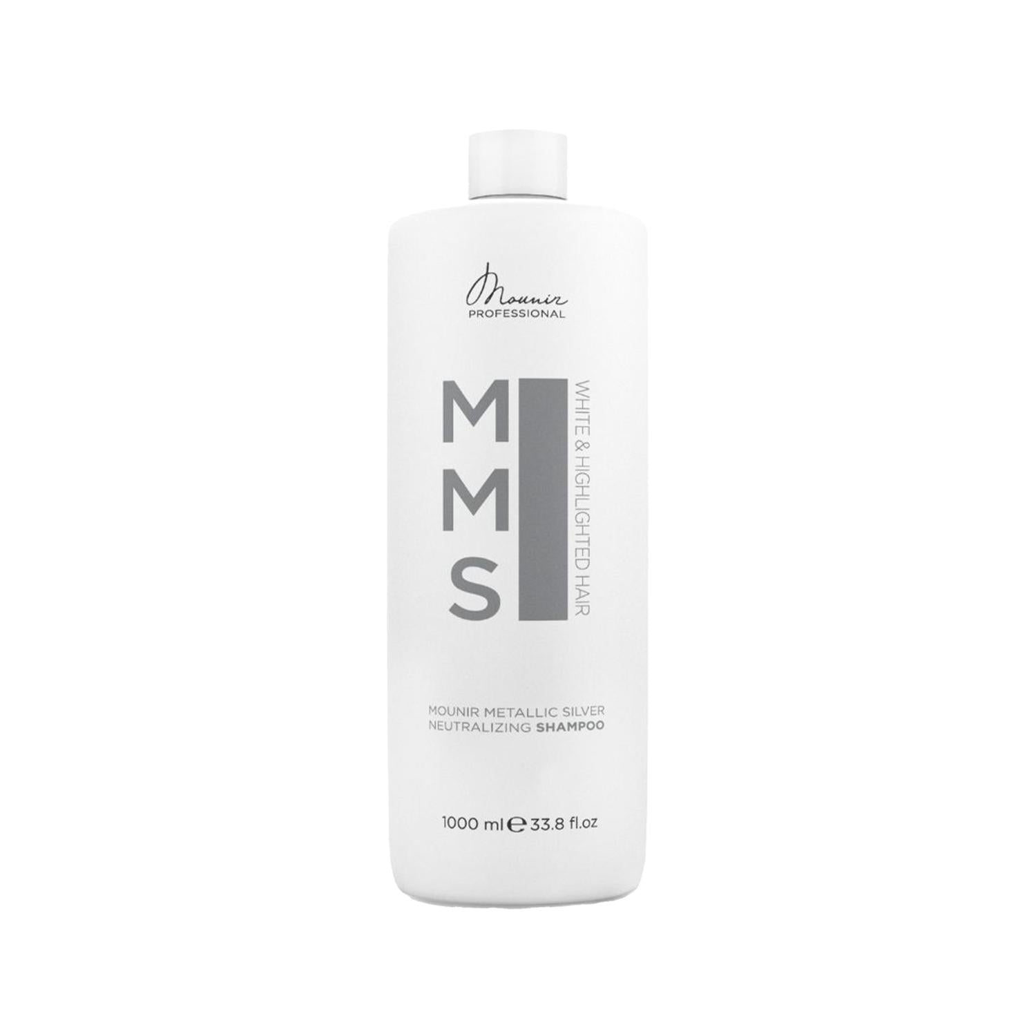 Mounir Silver Hair Shampoo for Gray & White Hair - Neutralizing, 1000ml