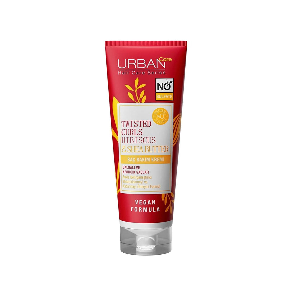 URBAN Care Twisted Curls Sulfate-Free Hair Cream with Hibiscus & Shea Butter - Moisturizing & Nourishing for Curly & Wavy Hair