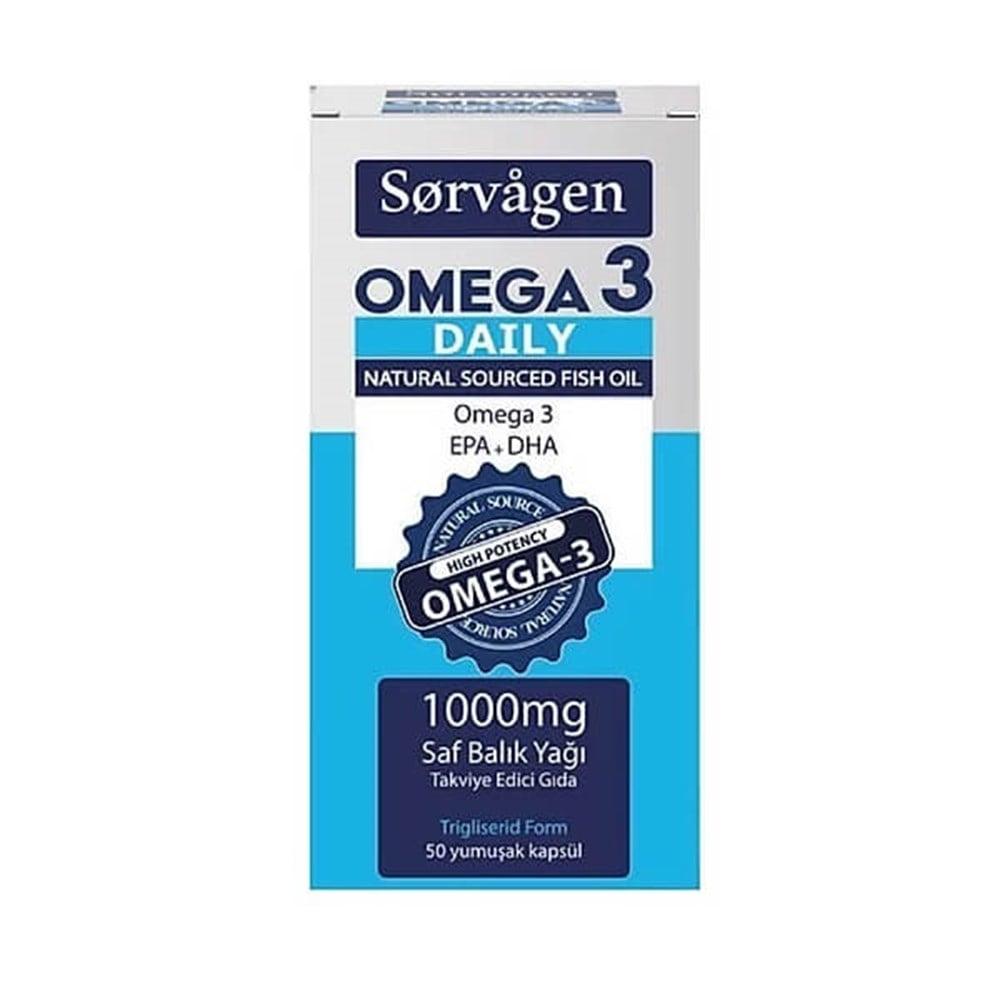 Sorvagen Omega-3 Fish Oil 1000mg - Brain Support - 50 Capsules
