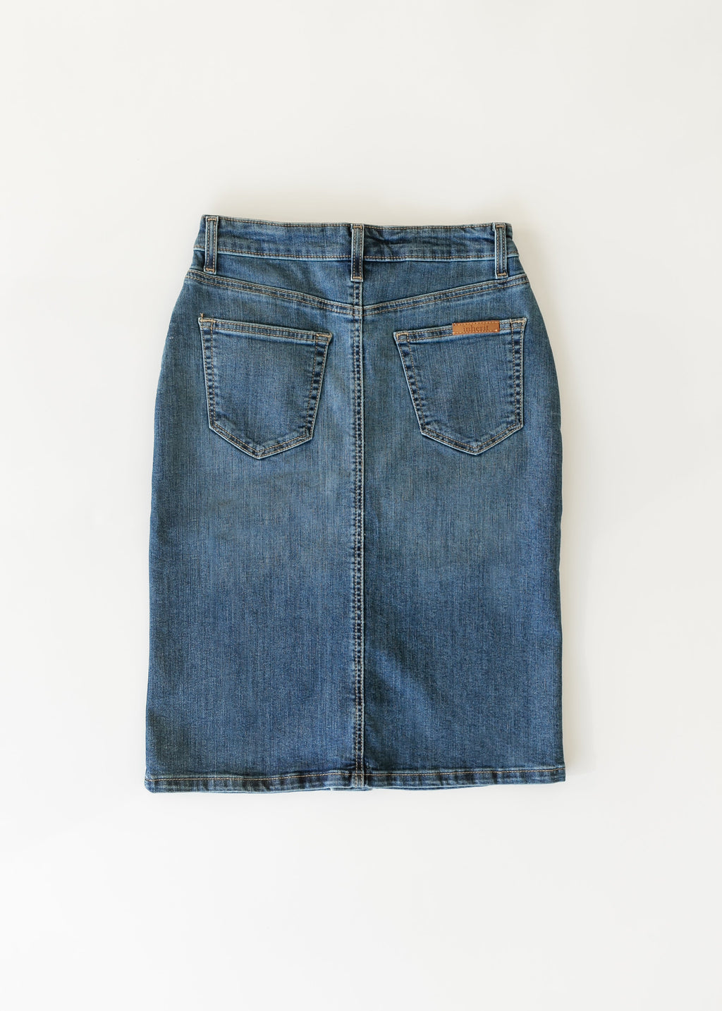 Inherit Co. Zana Front Button Denim Midi Skirt - FINAL SALE — lifestyle context