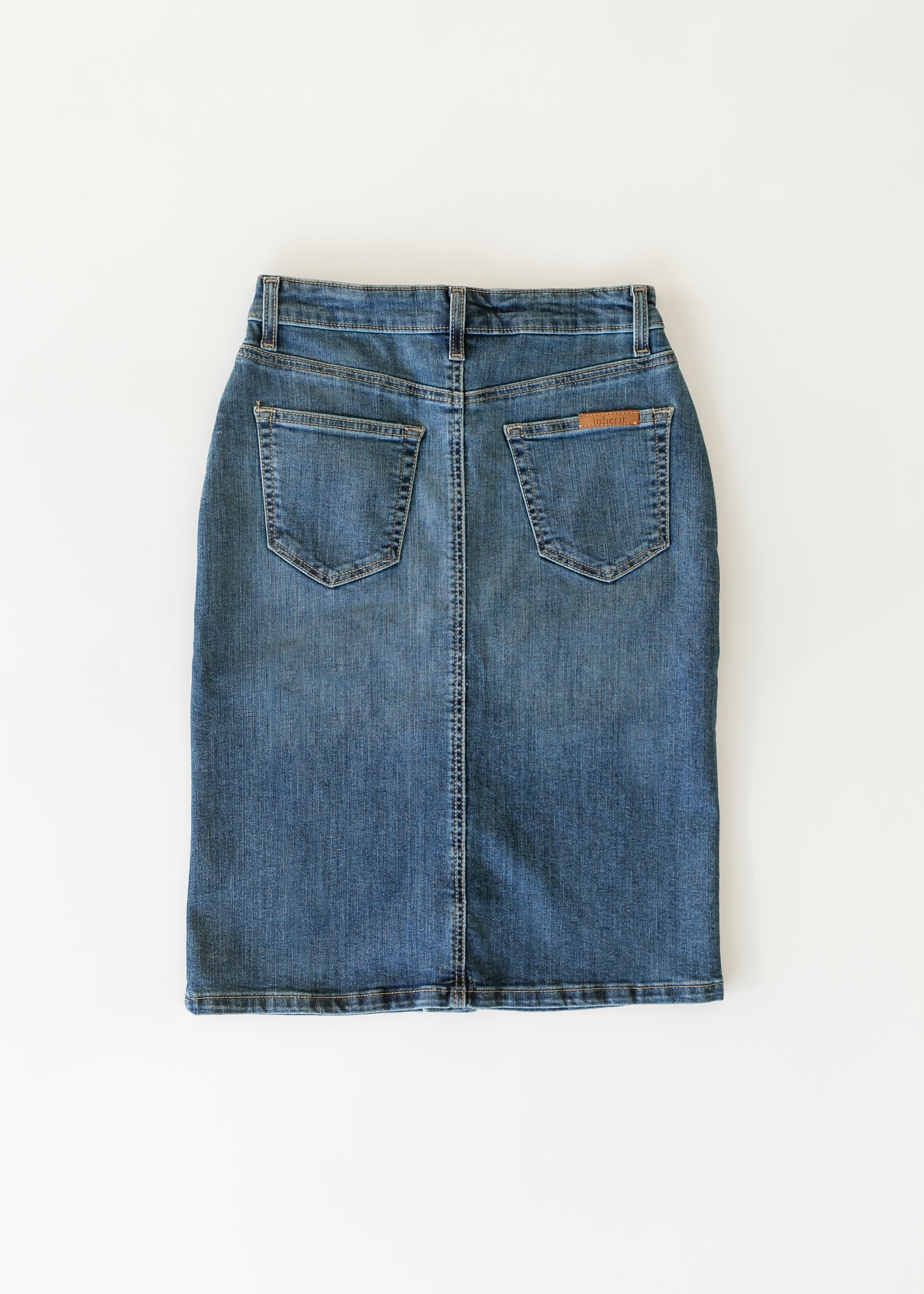 Inherit Co. Zana Front Button Denim Midi Skirt - FINAL SALE — lifestyle context