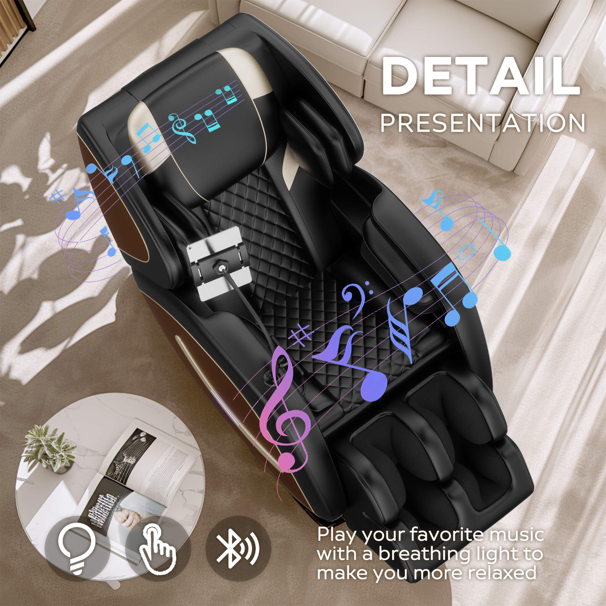 Airvana Sovereign Zero-Gravity Massage Chair With Six Massage Rollers (SAK32089) – SAKSBY WHOLESALE, view 4