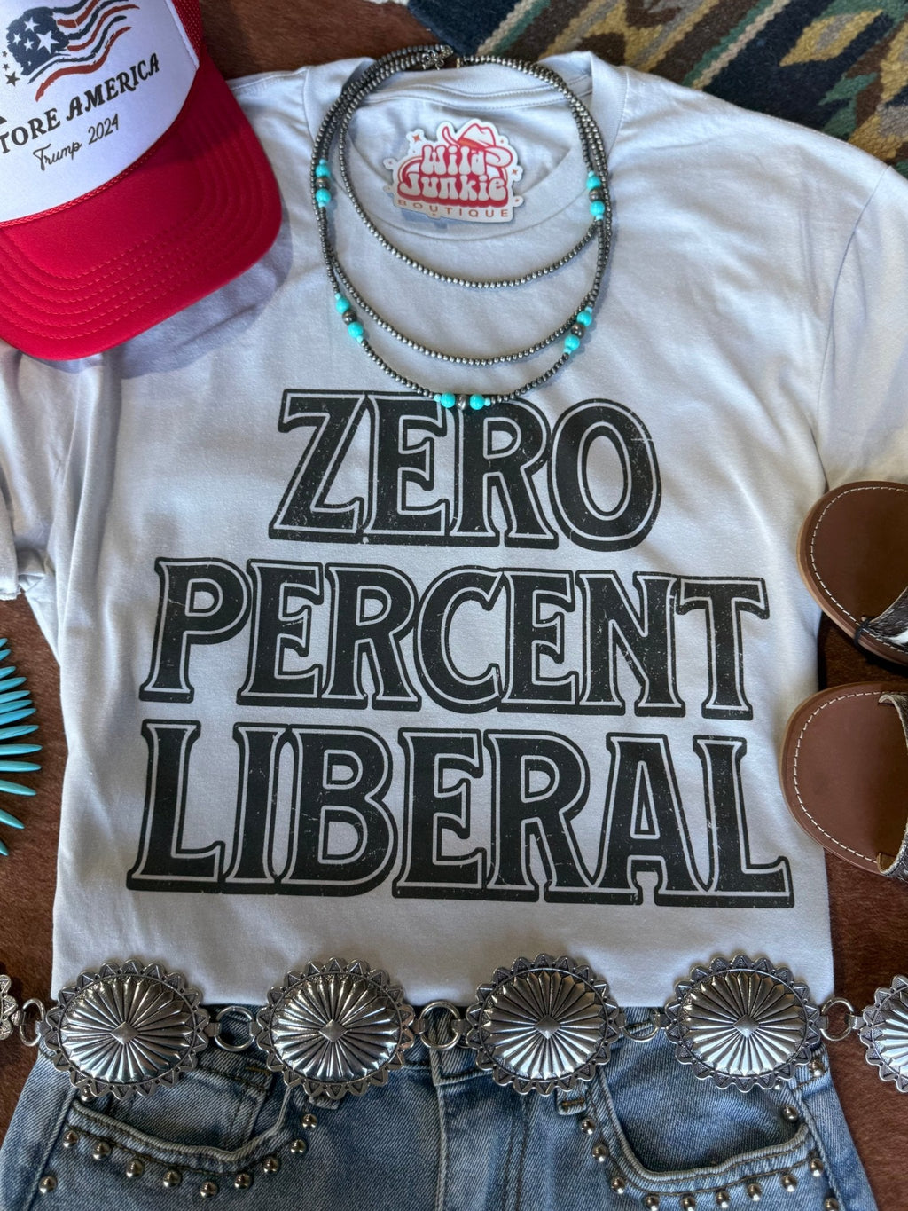 Wild Junkie Zero Percent Liberal Graphic Tee — main product shot