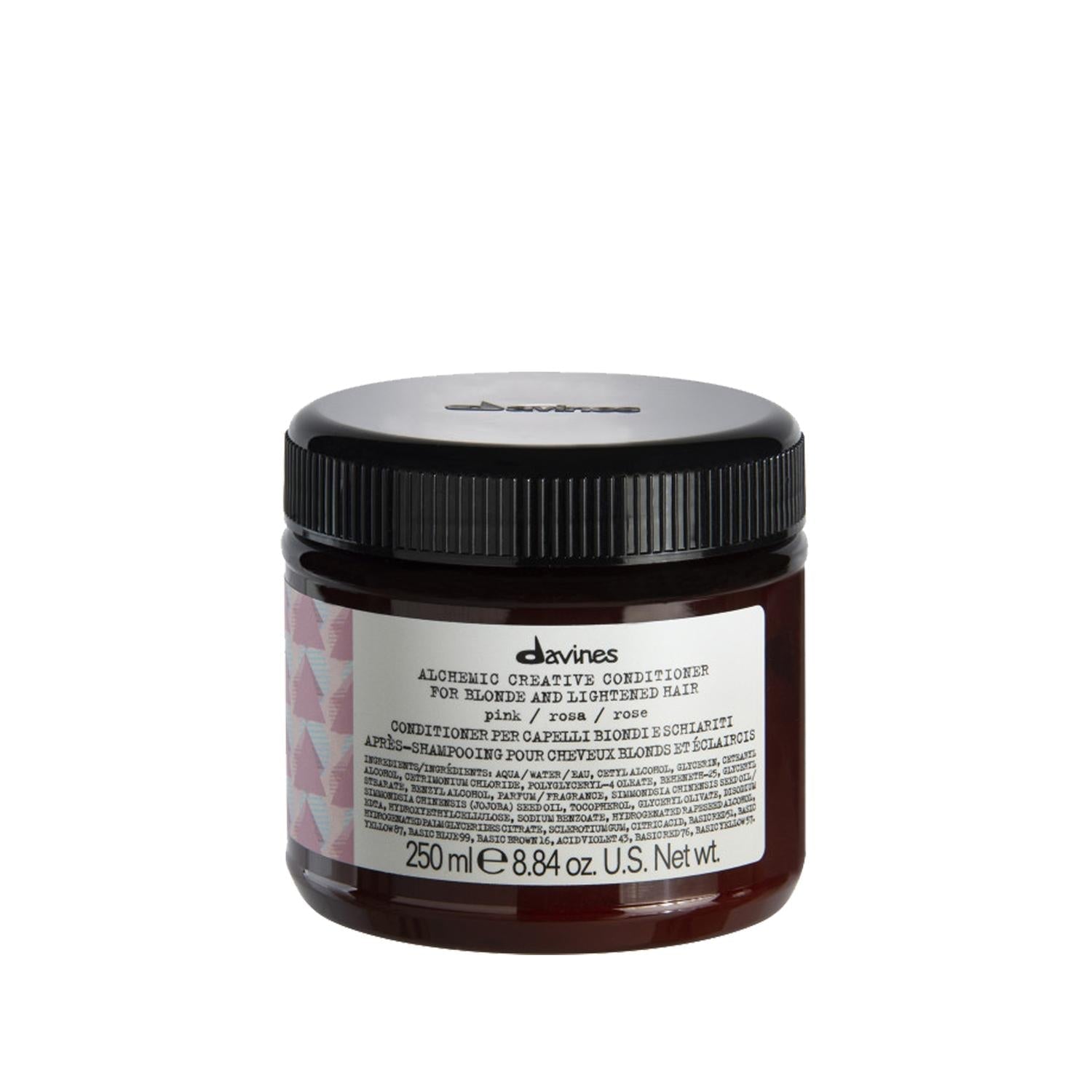 Davines Alchemic Creative Pink Hair Cream 250ml - Nourishing Hair Care for Vibrant Color
