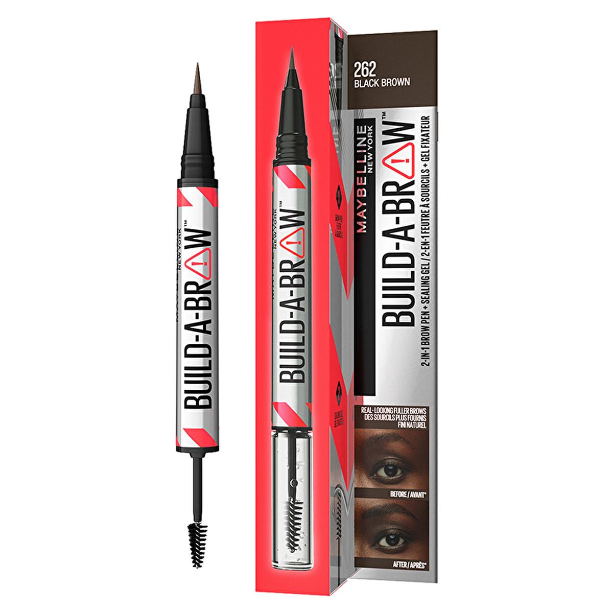 Maybelline Build a Brow 2-in-1 Eyebrow Pencil & Gel - Long-Lasting, Smudge-Proof Eyebrow Makeup Solution