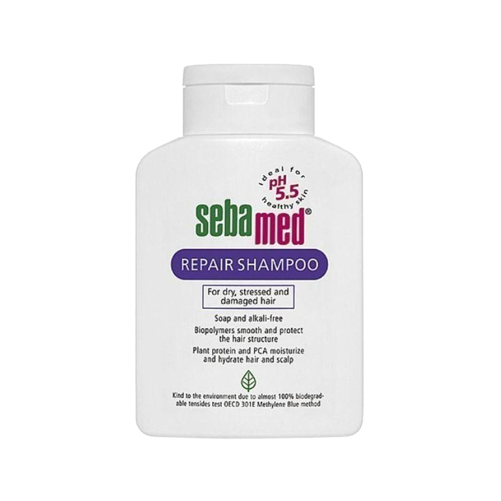 Sebamed Repair Shampoo: Nourishing & Moisturizing pH Balanced Formula for Damaged, Dry Hair - Restore Elasticity & Shine