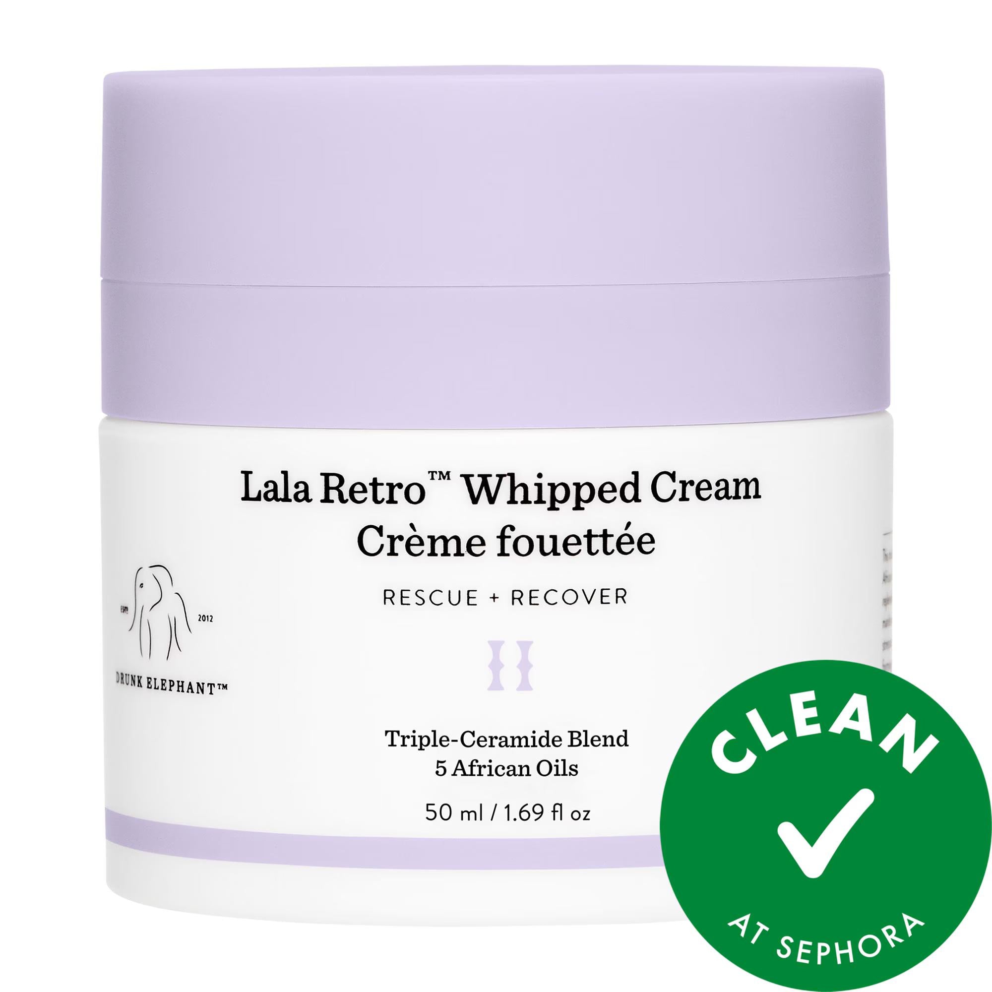 Drunk Elephant Lala Retro™: Nourishing Facial Moisturizer - Vegan, Cruelty-Free, Ceramide & African Oil Blend for Intense Hydration & Anti-Aging Benefits