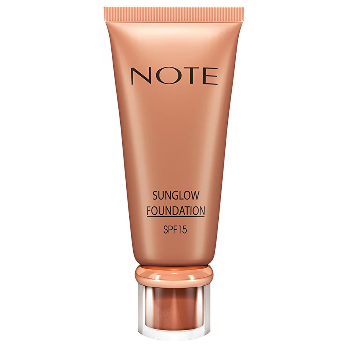 Note Sunglow Foundation: Luminous Bronzing Foundation with Vitamin E & SPF 15 | Paraben-Free, Non-Comedogenic Glow