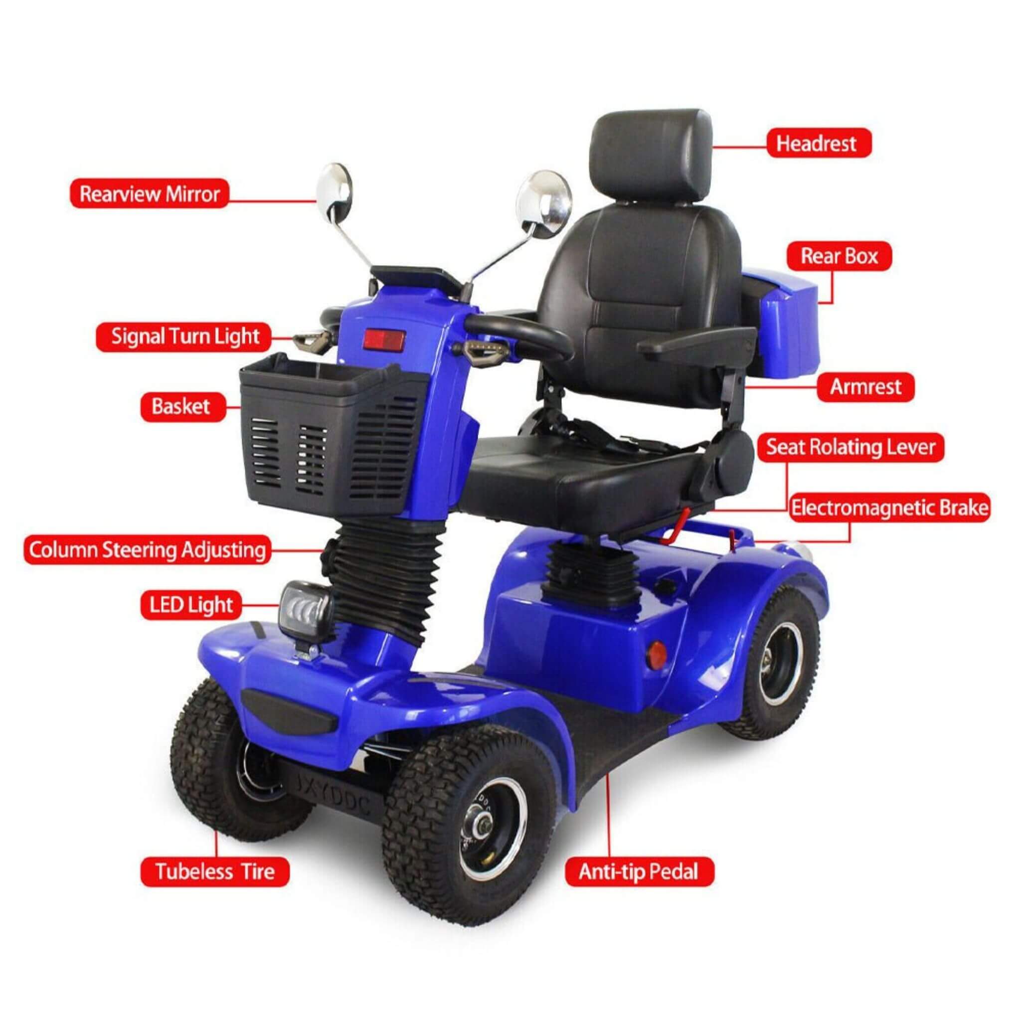 Zvg 4-Wheel Heavy-Duty 500W 48V20AH Electric All-Terrain Mobility Scooter (SAK93647) – SAKSBY WHOLESALE, view 18