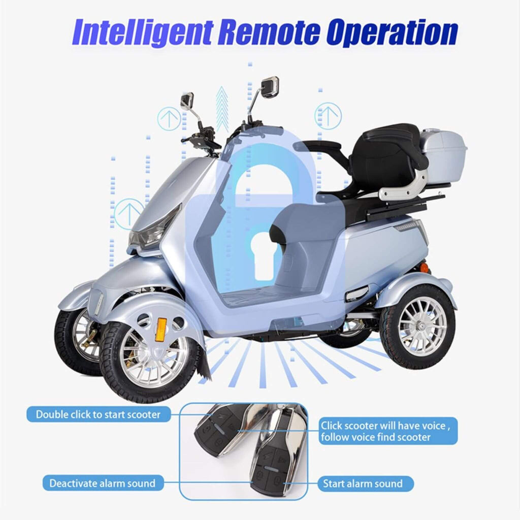 Zvg Heavy-Duty 1000W 60V/20AH Four Wheel All-Terrain Travel Mobility Scooter, 440LBS (SAK91645) – SAKSBY WHOLESALE, view 11