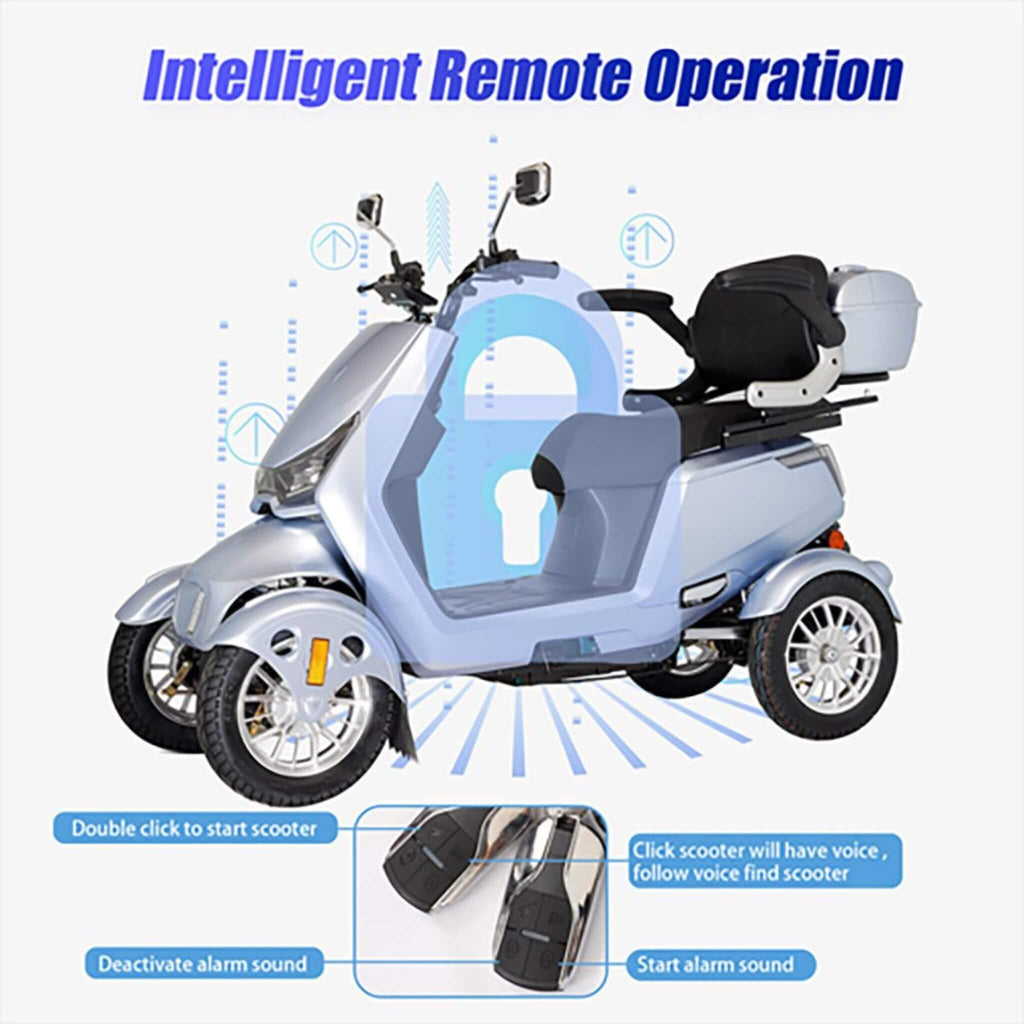 Zvg Heavy-Duty 1000W 60V/20AH 330LBS Four-Wheel All-Terrain Travel Mobility Scooter [SN-4L] (SAK97245) – SAKSBY WHOLESALE, vi