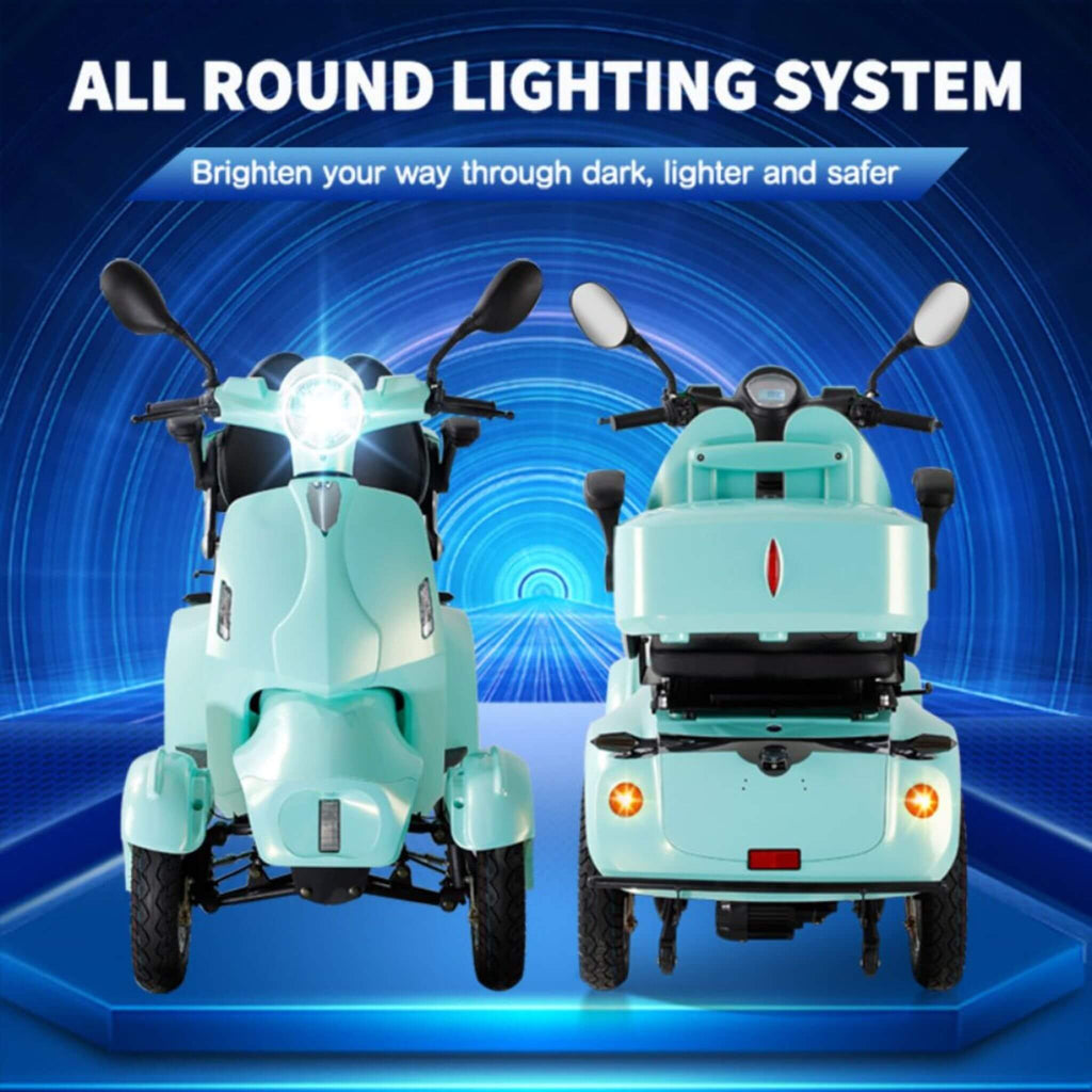 Zvg Heavy-Duty 800W 60V20AH Four Wheel All-Terrain Travel Mobility Scooter For Adults And Seniors, 500LBS (SAK97156) – SAKSBY