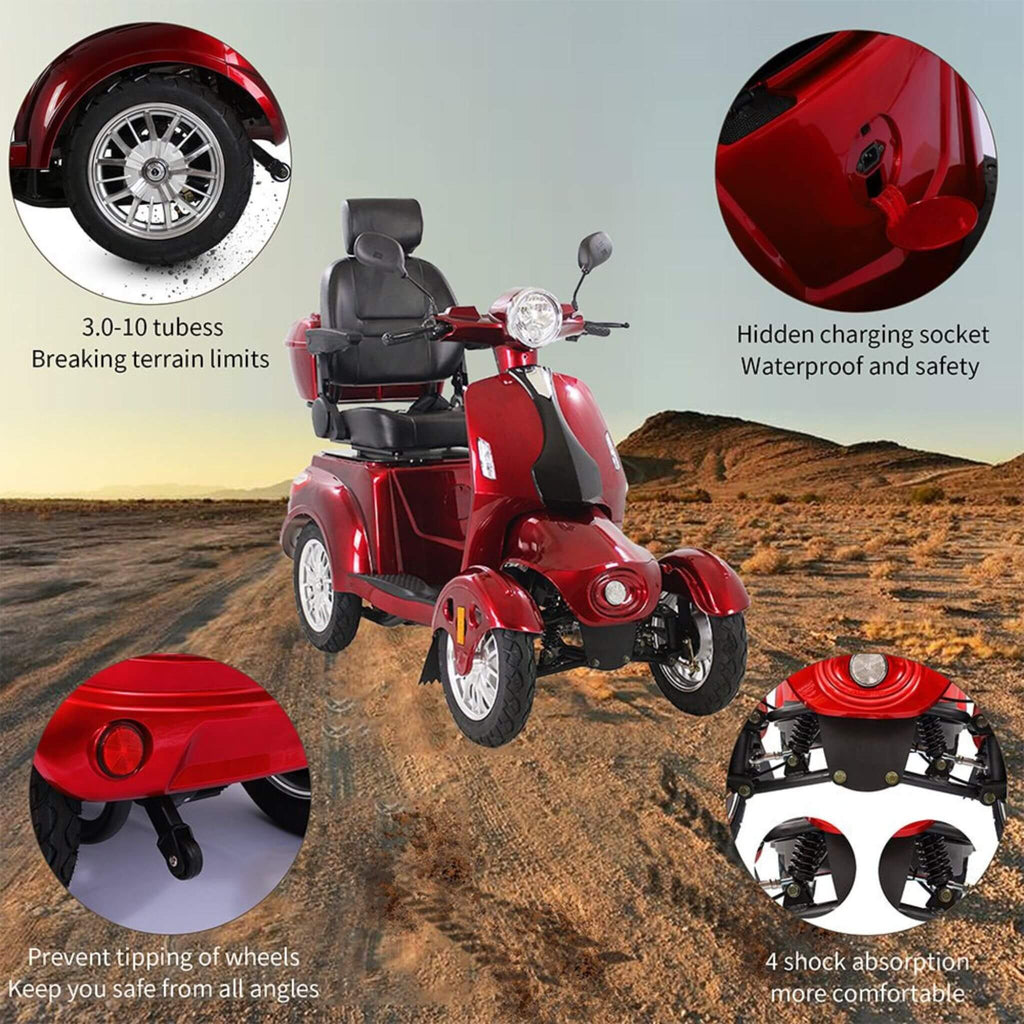 Zvg Premium 800W 4-Wheel Electric Motorized Adults Travel Mobility Scooter For Adults (SAK94712) – SAKSBY WHOLESALE, view 3