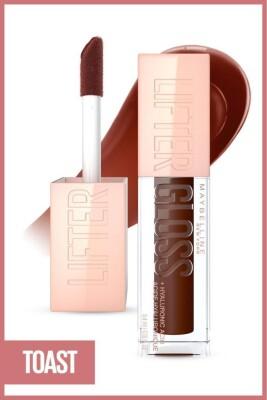 Maybelline Lifter Gloss: Honey'd Lip Gloss with Hyaluronic Acid for Intense Hydration, Plumped Lips & Natural, Glossy Shine - Toast Shade
