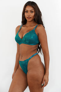 Sustainable Lace Magic Bra (Set) - Turquoise