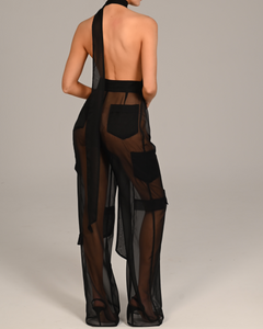 Alex Halter Jumpsuit in Black