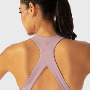 Infinity Zip Up Workout Bra - Elderberry