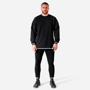 Hybrid Oversize Sweatshirt - Black