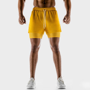 Hybrid Performance 2-in-1 Shorts - Yellow