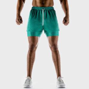 Hybrid Performance 2-in-1 Shorts - Ocean