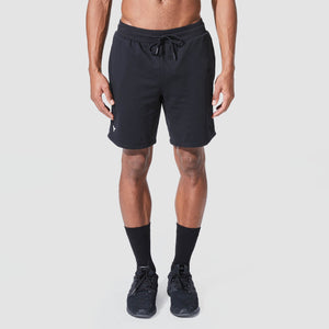 Graphic Wordmark Jogger Shorts - Black