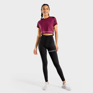 Flux Crop Tee - Maroon