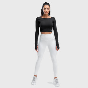 Warrior Crop Tee - Black