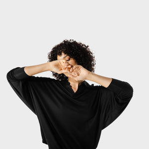 Women's Fitness - Oversized Shirt - Black