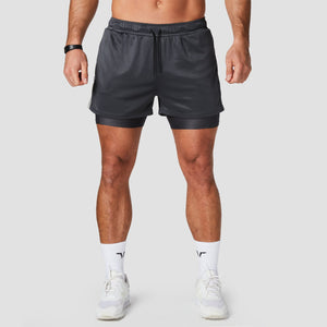 Hybrid Performance 2-in-1 Shorts - Charcoal