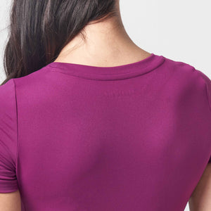 Essential Cropped Tee - Dark Purple