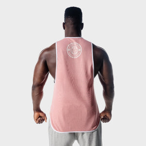 Golden Era Waffle Tank - Flamingo Pink