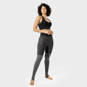 Women's Fitness - Seamless Leggings - Black Marl