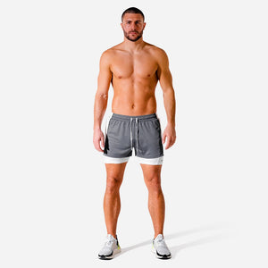 Hybrid 2-in-1 Shorts - Charcoal