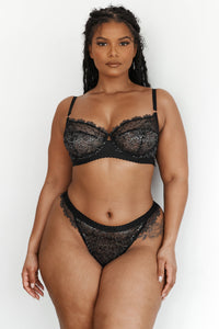 Desire Balcony Bra (Set) - Black