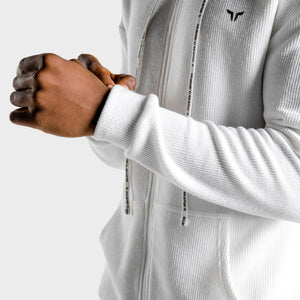 Luxe Zip Up - White