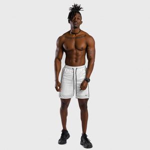 HYPE Shorts - White with Black Lines