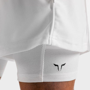 Hybrid 2-in-1 Shorts - White