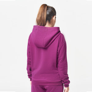 Essential Zip Up Hoodie - Dark Purple