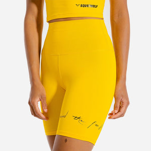 Vibe Cycling Shorts - Yellow