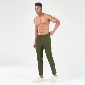 Statement Ribbed Smart Pants - Kombu Green