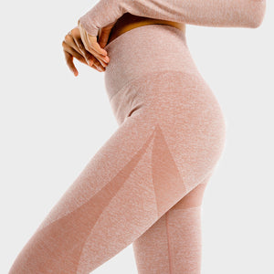 Marl Seamless Leggings - Rose Gold
