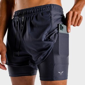 Hybrid 2-in-1 Shorts - Navy