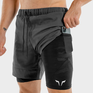 Limitless 2-in-1 Shorts - Charcoal And Black