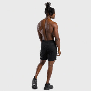 HYPE Shorts - Black with White Lines