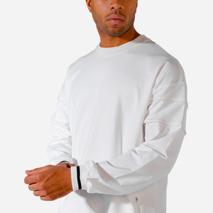 Hybrid Oversize Sweatshirt - White