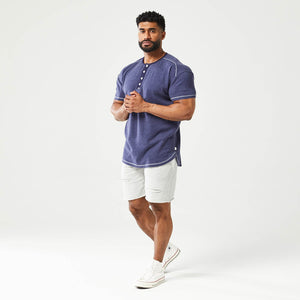 Golden Era Waffle Top Short Sleeves - Patriot Blue