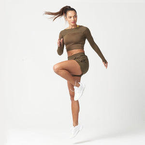 LAB360° Impact Crop Top - Dark Olive