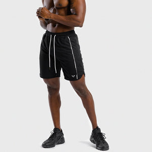 HYPE Shorts - Black with White Lines