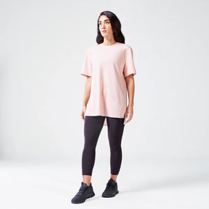 Code Oversized Drip Tee - Peach Whip Marl