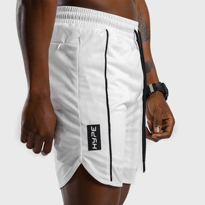 HYPE Shorts - White with Black Lines